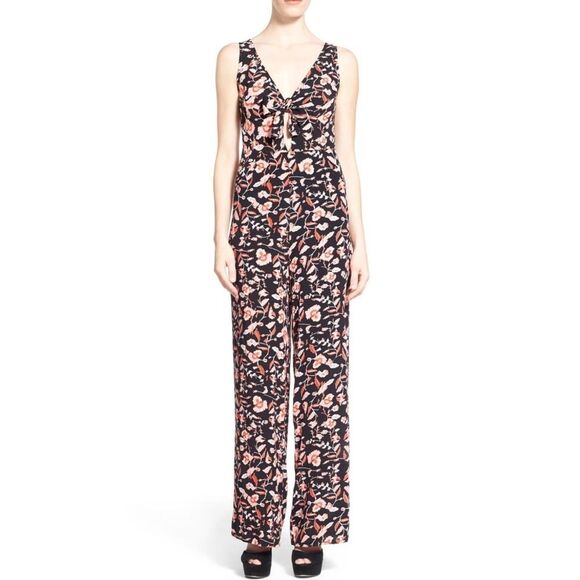 MinkPink Revolve‎ floral sleeveless tie jumpsuit - Picture 3 of 9